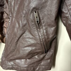 Magnoli Clothiers Hero Jacket Dark Brown Leather Moto Style Racing Stripes